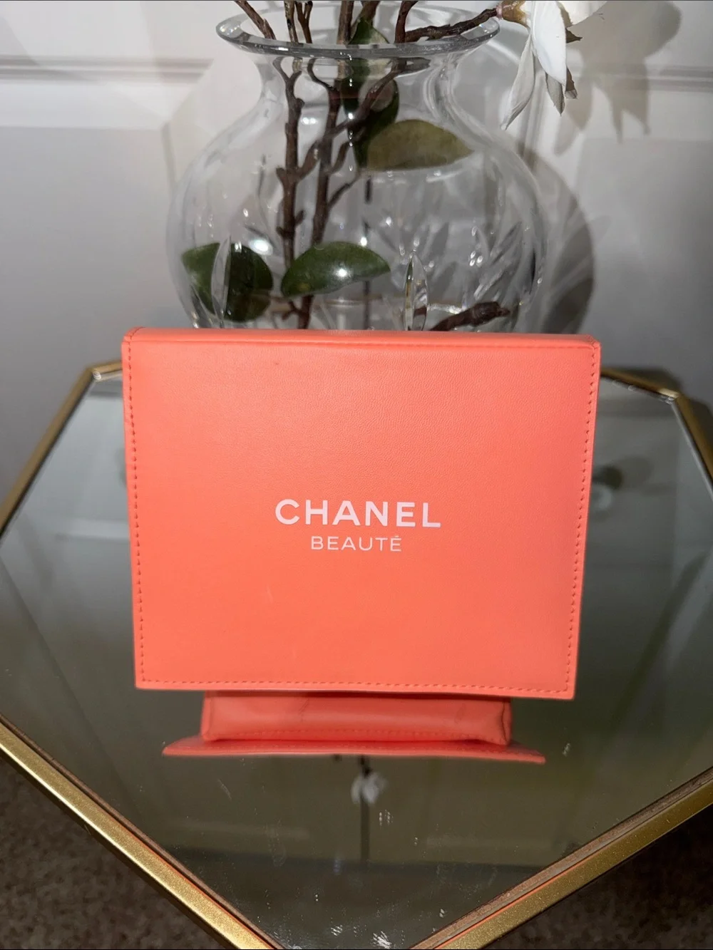 CHANEL Beauté Coral-Orange Travel Makeup Case - Picture 1 of 7